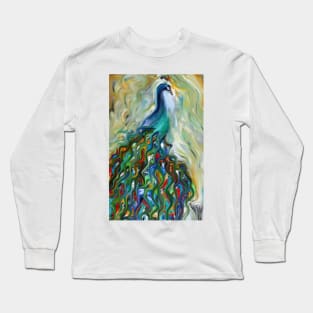 peacock, animal, wildlife, bird, nature Long Sleeve T-Shirt